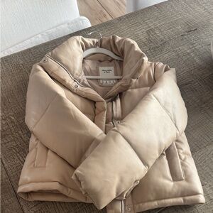 Abercrombie & Fitch Women's Tan Puffer Jacket